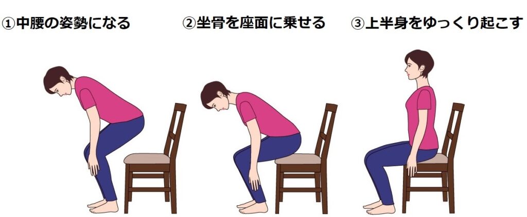 椅子に座る姿勢を見直す