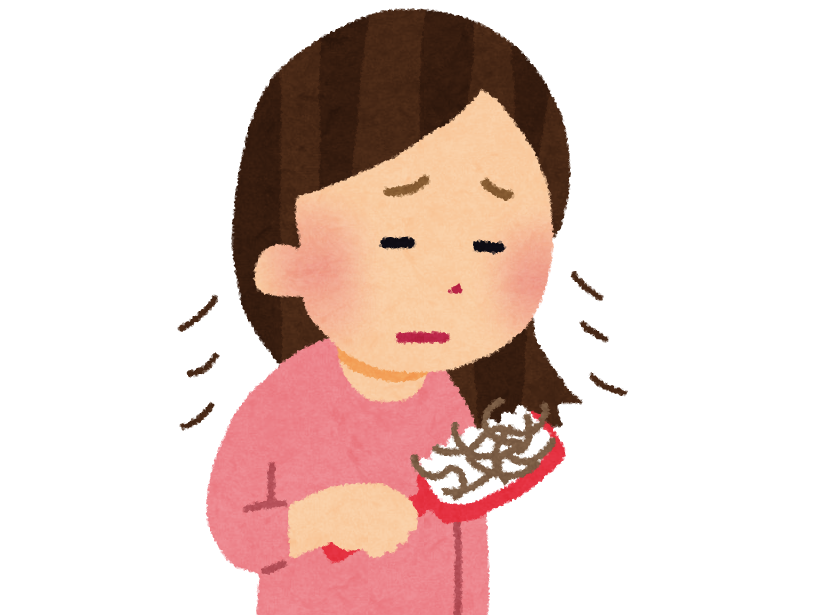一時的な抜け毛量の増加