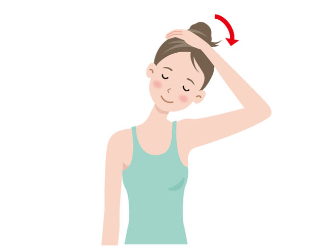 首の横のストレッチ